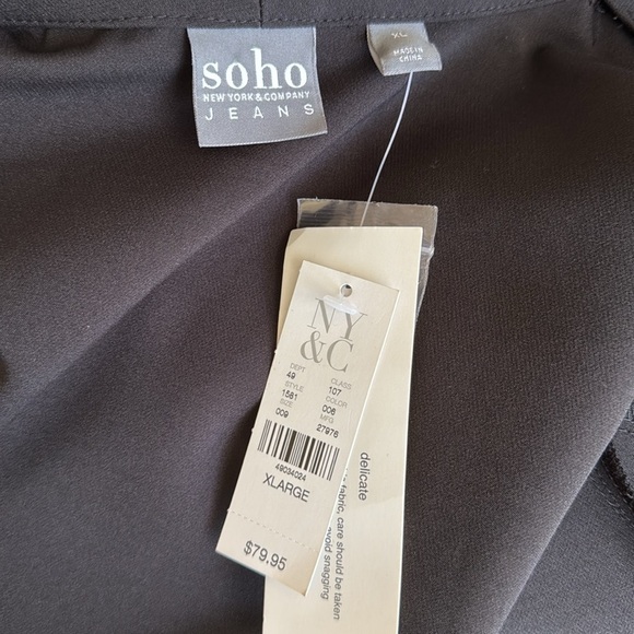 NWT New York & Co Soho Jeans Black Blazer with Jacket with Lace Detail XL - Picture 6 of 9